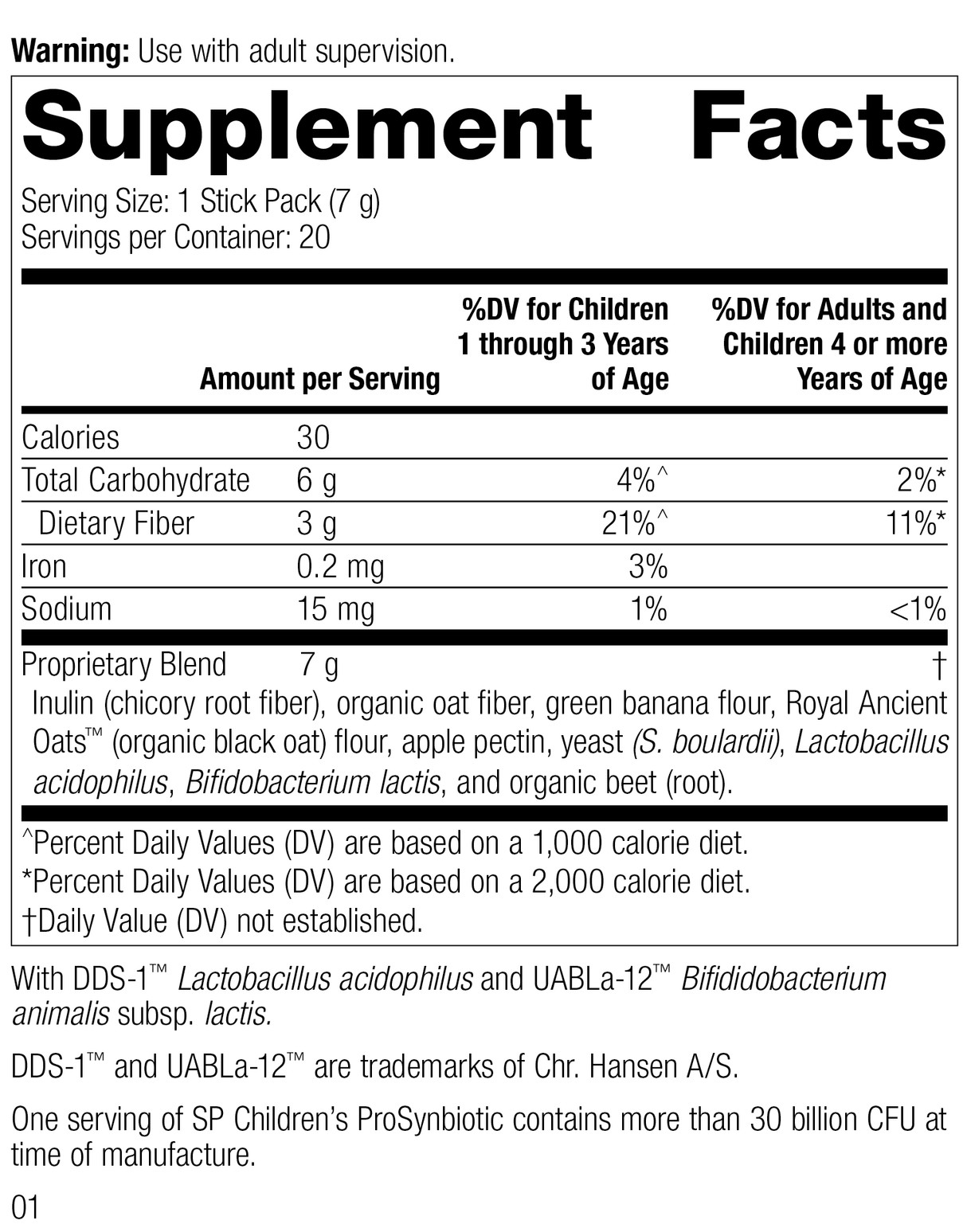 SP Children's® ProSynbiotic, 20 Count