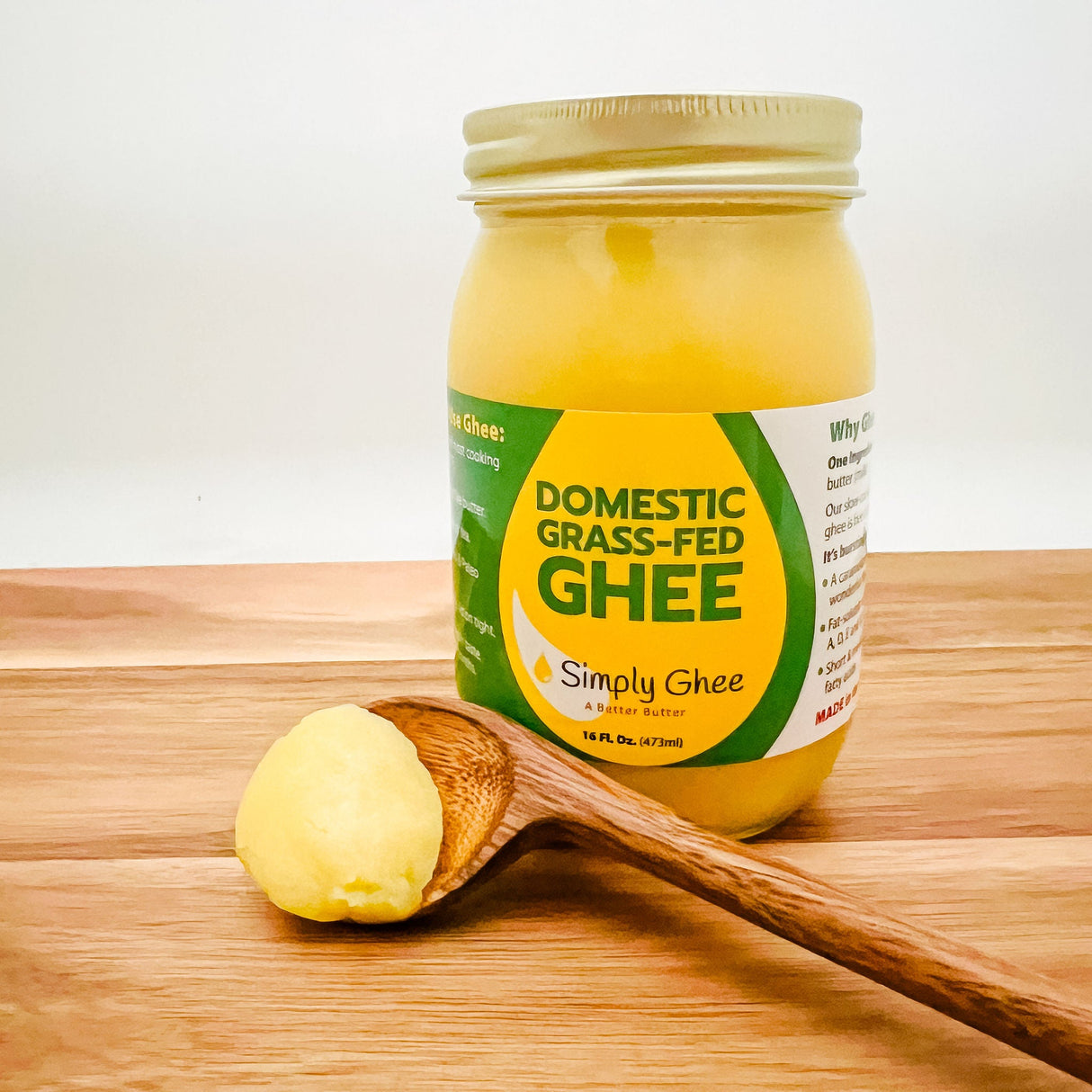 Domestic Grassfed Ghee 16oz - Case of 12