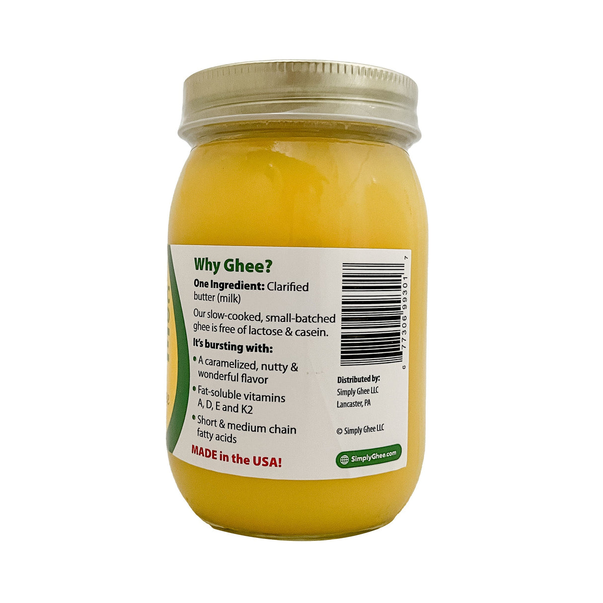 Domestic Grassfed Ghee 16oz - Case of 12