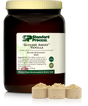 Glucose Assist Vanilla jug next to three scoops of powder