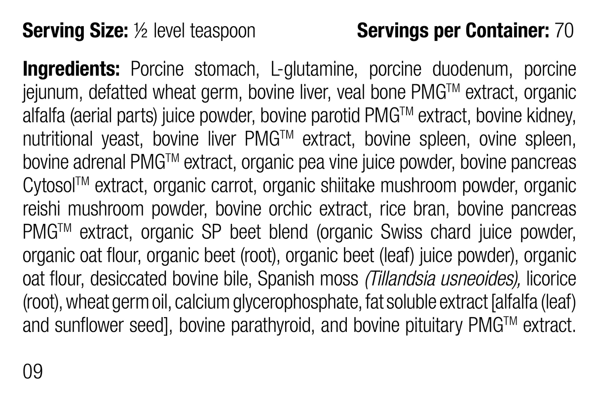 supplement fact label